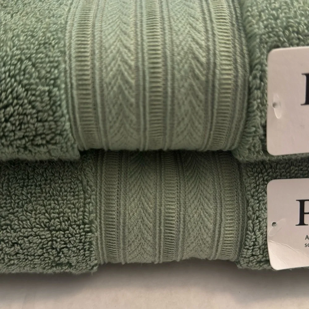💥8pc PURELUX Luxury Bath Towel Set - Loft By Loftex - Rayon From Bamboo - Olive